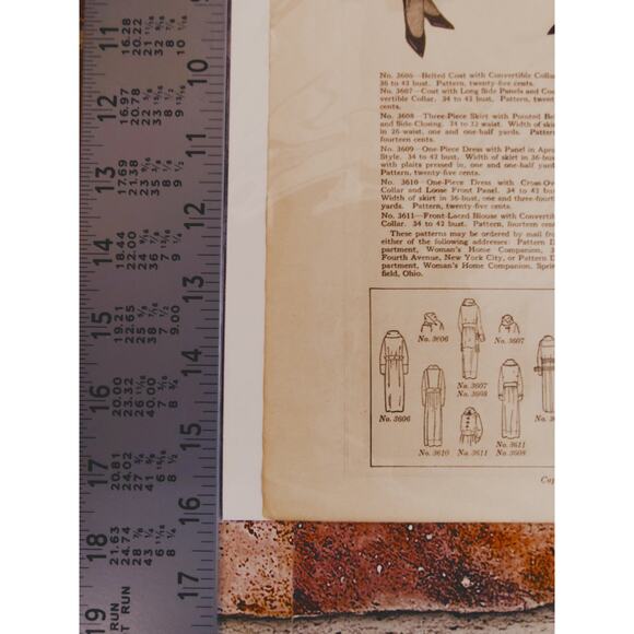 1918 Womans Fashion‎ 1910s Apparel Original Vtg Magazine Page for Display - Picture 8 of 10